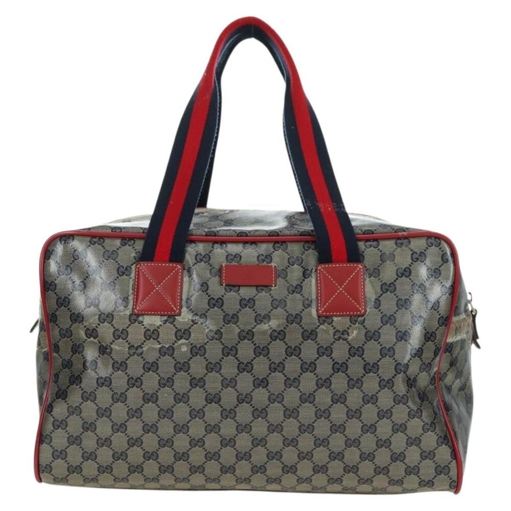 Gucci GG Crystal Web Boston Bag Blue